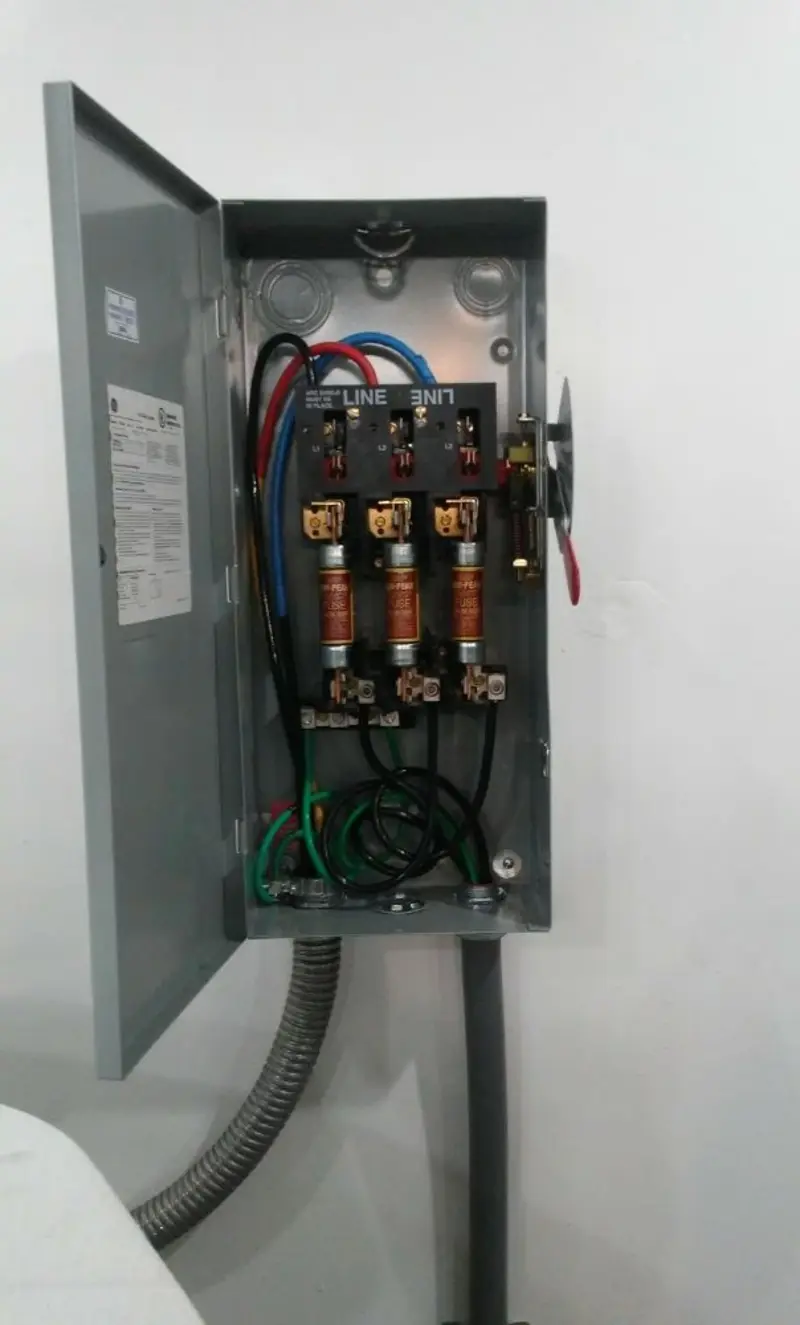 Three-phase disconnect switch installed for Electrical Wiring & Rewiring in Janesville